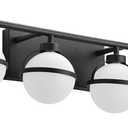 SOLFART Black Bathroom Light Fixtures 6 Lights Vanity Lights for Mirror Bathroom Above Mirror Modern Vanity Light Fixture