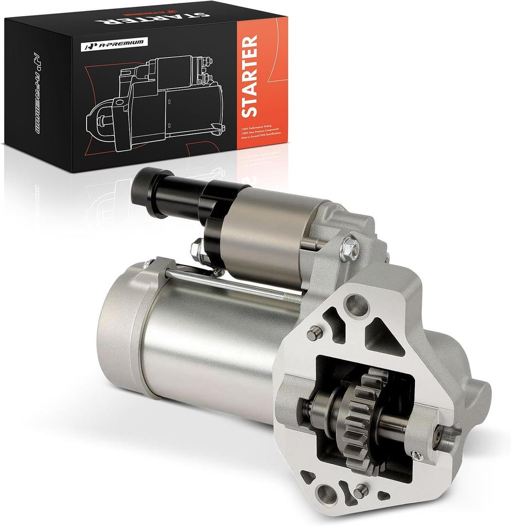 A-Premium Starter Motor Compatible with Acura MDX 2007 2008 2009 V6 3.7L, 12V 1.8KW 19-Tooth Counterclockwise, Replace# 410-52318, 428000-4120, 31200-RYE-A01