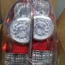 Nakuuly Tail Light Rear Lamp Compatible With 2005-2015 Toyota Tacoma Pickup Driver and Passenger Side LED Lens Taillights Brake Signal Assembly with Bulb and Harness (Red Housing with Clear Lens)