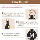 Magnetic Purse Holder - Handbag Hanger with Strong Magnetism, Beautiful Lily Hook for Women, Valentine's Day Gift, Suitable for Table, Locker Room, Restroom