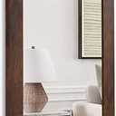 Syndra Rectangular Mirror with Frame Rustic 20''x28'' Wall Mounted Rustic Vanity Mirror with Large Wood Frame Farmhouse Bathroom Mirror, for Bedroom, Living Room, Entryway Wall Decor(Walnut)