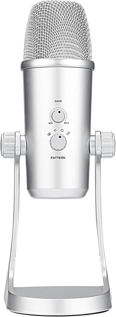 BOYA USB Microphone, Condenser Recording Microphone for Recording YouTube Streaming Gaming, Plug Play Podcast Microphone for PC/Mac/iOS/Android/Windows