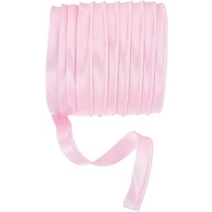 Maxi Piping Bias Tape, 5 Yards Piping Trim with Cord Satin Binding Lip Cord Trim Fit for Sewing Garment Webbing Trimming Crafts Decorating - (Pink)