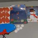 Hooqict Christmas Games Pin The Nose on The Snowman Christmas Holiday Party Games for Kids Snowman Party Decorations, Large Christmas Pin Games Poster with 45 Nose Stickers