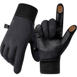 Winter Gloves Men Women Windproof Touchscreen Gloves with Liner Thermal,Running Gloves for Cycling Driving Daily Work (Medium)