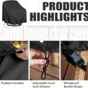 Outdoor Swivel Lounge Chair Cover, Heavy Duty Waterproof Patio Furniture Cover (30" W x 34" D x 38.5" H)