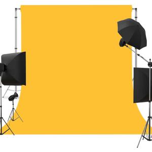 Yellow Photo Backdrop for Photoshoot Yellow Background for Photography Photo Backdrop Curtain for Party 8 x 10 FT