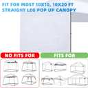 Joramoy Canopy Tent Sidewalls for 1010 Pop Up Canopy, 3 Pack Instant Canopy Sunwall, Waterproof and UV Protection Canopy Shade Wall, Straight Leg Canopy Sidewalls 3 PCS Only(White)