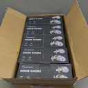 Lanwandeng (5 Sets) All Keyed Same Entry Door Knob and Single Cylinder Deadbolt Combo Set, Matte Black Exterior Door Knobs with Lock and Keys for Entrance and Front Door