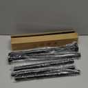 Matte Black Shower Curtain Rod,1 Inch Diameter Stainless Steel Adjustable Spring Tension Rods 32 to 80",with Holders,Anti-Slip,Curtain Rods No Drilling(1 Pack)