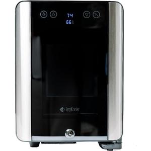 Essential Cooler Compact Portable Mini Fridge with Temp & Humidity Control, 3 USB Ports, Smoked Glass Shelves, Lockable UV Glass Door for Herbs, Oils, Cosmetics, and More