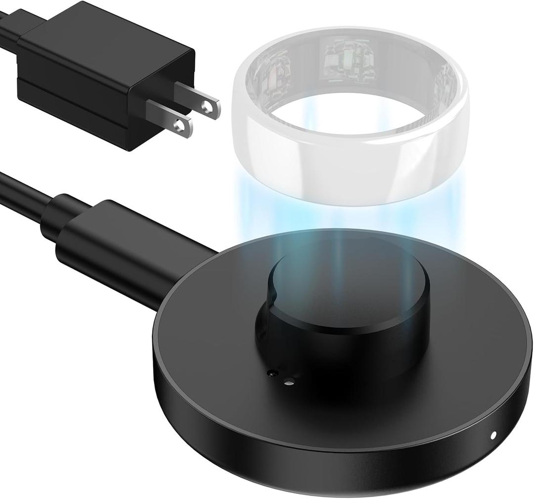 Compatible with Oura Ring Gen 3 (Size13) Charger Fast Charging Dock with Infrared Sensing, Auto Stop Protection, Indicator, Non-Slip Base, Charger for Smart Ring Includes 59 Inch USB-C Cable