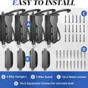 Goovilla Swivel Bike Wall Mount 4 Pack, Space Saving Bike Hangers for Garage with Screw and Easy Installation, Metal Vertical Bike Rack Wall Mount Holds up to 66.2lbs with No-scratch Protection, Black