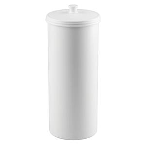 iDesign Freestanding Bathroom Toilet Paper Storage Holder, White (Lid Not Included)