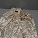 DiBanGu Men's Long Sleeve Button Down Shirt, Satin Shiny Dress Shirt for Men Solid Regular Fit Shirts with Pocket Wedding Party (Medium)