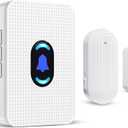 Daytech Wireless Door Sensor Chime Door Entry Chime with 800ft Range 20 Chimes 5 Adjustable Volume Door Open Chime for Business/Home/Office/Store When Entering, 1 Sensor + 1 Receiver