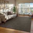 Moynesa Easy Jute Rug 8x10 Area Rugs for Living Room - 8x10 Rug Natural Fiber Rugs for Bedroom, Farmhouse Patio, Hand Woven Sisal Rug for Dining Room, Easy Care Carpet, Black (8' x 10')