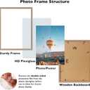 JCJMY 13x18 Picture Frame Rustic Brown for Poster Photo Picture, Horizontal and Vertical Formats for Wall Hanging, 13 x 18 Wall Gallery Poster Photo Frame for 13 by 18 Photos Posters, Rustic Brown