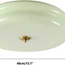 KCO Lighting Mid Century Modern LED Ceiling Lights Mint Green Glass Ceiling Lamp Large Hallway Ceiling Light Nordic Vintage Round Semi Flush Ceiling Light Fixture