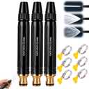 High Pressure Water Spray Gun, 3PCS Heavy Duty Garden Hose Nozzle with 3 Adjustable Spray Patterns, Power Washer Attachment for Car Washing, Patio Cleaning & Lawn Watering