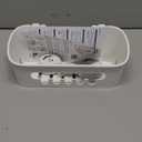 LEVERLOC Shower Caddy Suction Cup, Shower Organizer Removable Bathroom Shelf, Storage Suction Powerful Max Hold 22lbs Bathroom Caddy Waterproof Holder, White