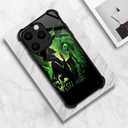 CARLOCA Compatible with iPhone 14 Pro Max Case for Girls Boys Ultra Protection Shockproof Soft Silicone TPU Non-Slip Back Pattern Green Magic Lady