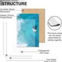 White 27x40 Picture Frame Set of 2 Slide-In Strips Wall Hanging Frame