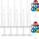 Voircoloria 10 Sets Balloon Stand Kits, Balloon Sticks Holders with Base for Table Graduation Birthday Baby Shower Gender Reveal Party Decorations