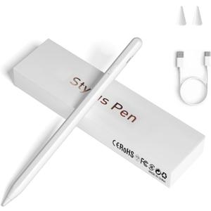 Stylus Pens for Touch Screens, Universal Fine Point iPad Pencil with Magnetic Adsorption Compatible with iPhone/iPad/Samsung/Android/Tablet & Other Touch Screens (White)