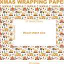 PlandRichW Construction Christmas Wrapping Paper 4028 Inch Jumbo Sheets, Non-Tear Bulk Gift Wrap - Cute santa with Hat Trucks, Cranes, Excavators & Xmas Trees - 4 Pre-Cut Sheets for Kids & Adults