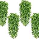 Waipfaru 4Pcs Fake Hanging Plants 3ft Fake Plants UV Resistant Fake Vines Artificial Decor for Indoor Outdoor Party Wall Porch Wedding Decoration,Light Green