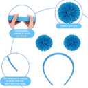 3 Piece Tulle Tutu Costume Set for Women Include Striped Knee Socks, 3 Layered Tulle Tutu Skirt, Pom Pom Headband (Adult, Green)