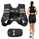 Weighted Vest for Men Women, No-Bounce 20lbs Weights Vest with Adjustable Buckles & Reflective Stripes | Weight Vest for Walking Running Hiking Workout, L