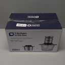 Kitchen in the box Food Processor, Electric Meat Grinder & Food Chopper with 400W Powerful Veggie Chopper-2 Bowls8 Cup+8 Cup & 2 Bi-Level Blades for Meat/Fish/Vegetable/Baby FoodBlack Button