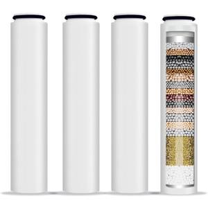 4 Pack Replacement Filters Compatible With Cobbe Handheld Shower Head,Water Filter For Water Softening,Removes Chlorine(White)