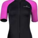 Wetsuit Top Men Short Sleeve Front Zip Wetsuit Jacket 1.5mm Neoprene Swimsuit for Swimming Diving Surfing (X-Large)