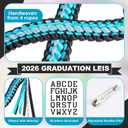 Juexica Graduation Lei Class of 2026, Graduation Ribbon Money Lei Personalized DIY Name Braided Necklace for Women Men Congrat Grad Party Gift Accessories(Green,1 Sets)