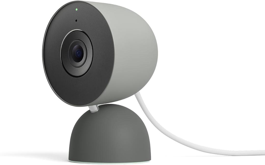 Google Nest Cam Indoor (Wired, 3rd Gen) - Security Camera with 2K Video and Gemini, Night Vision, 2-Way Audio, Works with Google Home - 2025 Model - Hazel