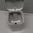 Begale 0.5 Gallon Tiny Plastic Garbage Can, Mini Trash Can with Lid, Gray