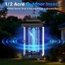 Bug Zapper Outdoor, Dual Wavelength UV 50000H Lifespan & Dual LED Lamps, 1/2 Acre Coverage, 5 Zaps/Sec, 4200V Electric Mosquito Zapper, IPX4 Waterproof Fly Trap for Indoor Patio Backyard