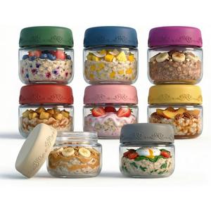 2 OZ Salad Dressing Jar 8 Pack, Airtight Leakproof Bulk Small Glass Sauce Jar with Lids, Reusable for Lunch Box, Bento, Travel & Meal Prep (2 OZ-8Pack)