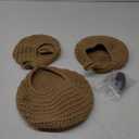 3Pcs Hanging Wall Basket, Teardrop Hanging Baskets, Boho Wall Storage Fruit Baskets for Kitchen, Woven Produce Holder with 3Pcs Strong Hooks, Home Produce Basket, 3 Sizes(Linen)