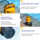 Acquaer 1/2HP Sump Pump, 2906GPH Submersible Water Pump for Water Removal in Hot Tubs, Pools, Basements, and Garden Ponds