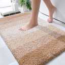 OLANLY Bathroom Rugs Mat 30x20 In, Extra Soft Absorbent Microfiber Bath Rugs, Rubber Backing, Quick Dry, Machine Washable Bath Mats for Bathroom Floor, Tub and Shower, Home Decor Accessories, Beige