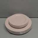 FLOWERCAT 60PCS Pink Plastic Plates - Heavy Duty Pink Plates Disposable for Easter Party&Mother's Day/Wedding - serving 30 guests Include 30PCS 10.25inch & 30PCS 7.5inch