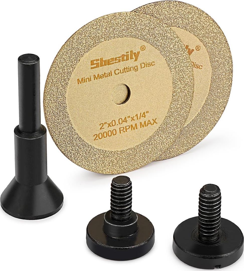 Diamond Cutting Wheel 2 Inch Die Grinder Cut Off Wheel for Metal & Stainless Steel, Nuts, Bolts, Screws, Gypsum, Ceramic, Glass, PVC Pipe, Rotary Tool Drill Cutter Attachment
