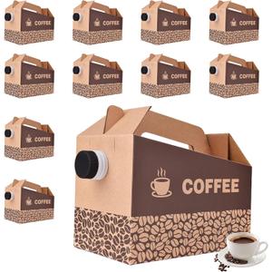 10 Pack 96 oz Disposable Coffee Dispensers, Coffee Box with Handle, easy to carry,suitable for storing hot and cold drinks, coffee boxes for catering, suitable for catering services, offices.