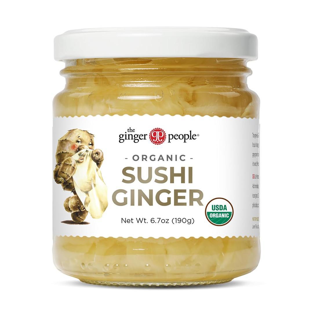5 x The Ginger People Organic Pickled Sushi Ginger Dye Free 6.7 oz 1Pk (EXP 02/28/28)