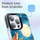 for iPhone 15 Pro Case, Starry Night Cats on Rooftop Pattern, Military-Grade Drop Protection, Cute Fantasy Soft Slim TPU Protective & Camera Protection for Women & Girls (CatGlass)