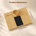 Homde Bamboo Couch Cup Holder: 2-in-1 Sofa Arm Tray with Dual Non-Slip